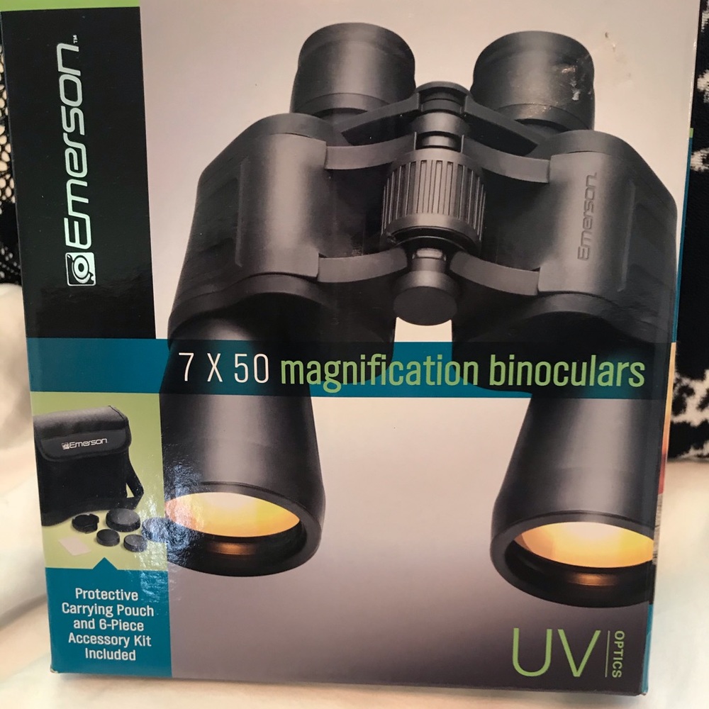 Emerson binoculars with carrying case and strap